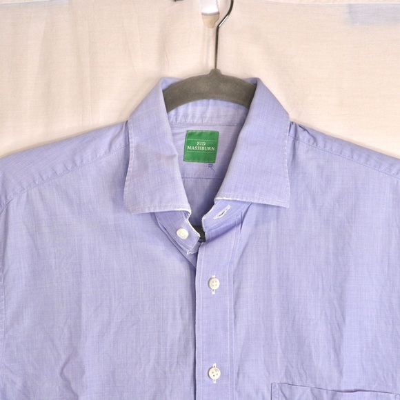Sid Mashburn Blue Mens Size Small Long Sleeve Button Up Shirt Oxford Poplin - Picture 2 of 10